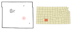 Ford County Kansas Incorporated and Unincorporated areas Ford Highlighted.svg