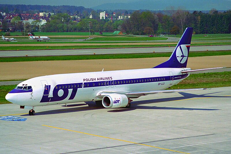 LOT Polish Airlines Boeing 737-400; SP-LLD@ZRH;11.04.1997 (6162436994)