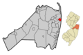 Monmouth County New Jersey Incorporated and Unincorporated areas Monmouth Beach Highlighted