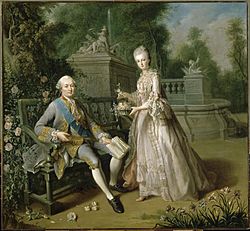 Archivo:Monsieur de Penthièvre and his daughter, Jean-Baptiste Charpentier le Vieux