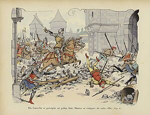 Archivo:Paul de Semant - Bertrand du Guesclin takes the town of Mantes 1364 - (MeisterDrucke-143791)