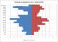 Pirámide población La Vellés (España)