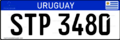 Placa Uruguaya del Mercosur STP3480
