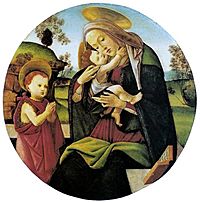 Archivo:Sandro Botticelli - Virgem com o Menino e São João Batista Criança