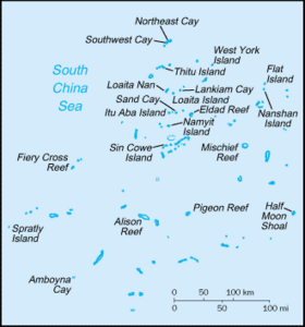 Mapa de las islas Spratly