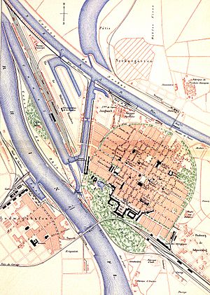 Archivo:Stadtplan Mannheim 1880