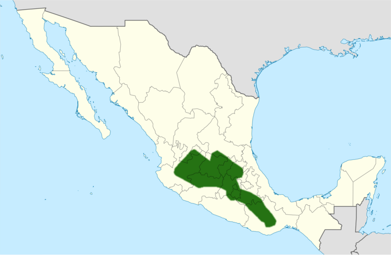 Stenocereus dumortieri range map