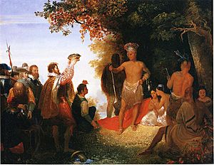 Archivo:The Coronation of Powhatan John Gadsby Chapman