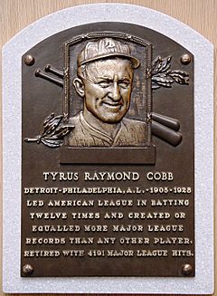 Archivo:Ty Cobb HOF plaque