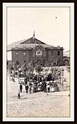 Valparaíso, primer teatro de la Victoria (actual plaza Simón Bolivar) - Rafael Catro - 1864