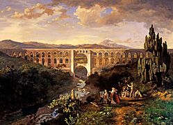 Vista de la hacienda de Matlala - 1857 - Eugenio Landesio - Museo Amparo