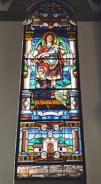 Vitral de San Miguel Arcángel, Santuario de Belén, Popayán