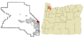 Washington County Oregon Incorporated and Unincorporated areas West Haven-Sylvan Highlighted