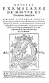 1613 cervantes novelas exemplares