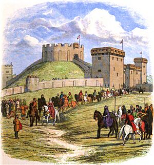 Archivo:A Chronicle of England - Page 149 - Matilda is Permitted to Retire from Arundel