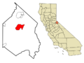 Alpine County California Incorporated and Unincorporated areas Markleeville Highlighted