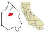 Alpine County California Incorporated and Unincorporated areas Markleeville Highlighted.svg