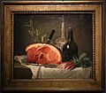 Anne vallayer-coster, natura morta con prosciutto, bottiglie e rape, 1767