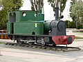 Antigua locomotora de vapor Avonside, año 1920, en Puerto Natales, Magallanes, sur de Chile