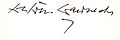 Autographe Antonio Gamoneda