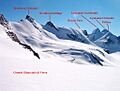 Breithorn Orientale e Roccia Nera con indicazioni