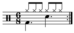 Archivo:Compound duple drum pattern