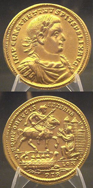 Archivo:Constantius I capturing London after defeating Allectus Beaurains hoard