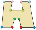 Distorted H-shape-dodecagon
