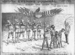 Archivo:Editorial cartoon about Jacob Smith's retaliation for Balangiga