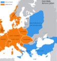 Great Schism with former borders (1054)