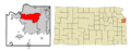 Johnson County Kansas Incorporated and Unincorporated areas Lenexa Highlighted