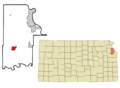 Leavenworth County Kansas Incorporated and Unincorporated areas Tonganoxie Highlighted