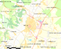 Map commune FR insee code 21054