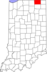 Map of Indiana highlighting LaGrange County.svg