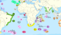 Map of the Territorial Waters of the Atlantic and Indian Ocean