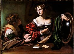 Martha and Mary Magdalene-Caravaggio (c.1599)