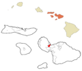 Maui County Hawaii Incorporated and Unincorporated areas Wailuku Highlighted