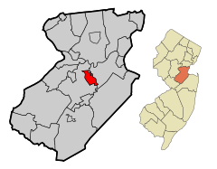 Middlesex County New Jersey Incorporated and Unincorporated areas South River Highlighted.svg