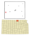 Republic County Kansas Incorporated and Unincorporated areas Courtland Highlighted