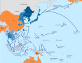 Second world war asia 1937-1942 map-es