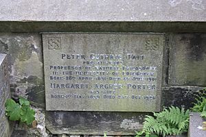 Archivo:The grave of Peter Guthrie Tait, St Johns Episcopal Church, Princes St, Edinburgh