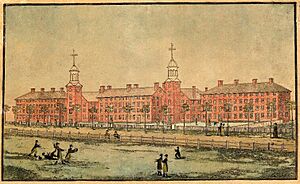 Archivo:A View of the Buildings of Yale College at New Haven 1807