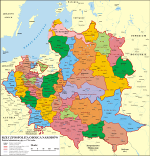 Archivo:Administrative division of the Polish-Lithuanian Commonwealth in 1764