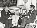 Adolfo Suárez, recibe al presidente de la Generalitat de Cataluña en el exilio en el Palacio de la Moncloa