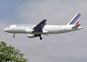 Archivo:Air France A320-200 (F-GKXH) landing at London Heathrow Airport