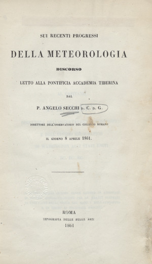 Archivo:Angelo Secchi – Sui recenti progressi della meteorologia, 1861 - BEIC 6295977