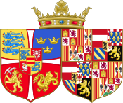 Armoiries de Kristian II et Isabelle d'Autriche.svg