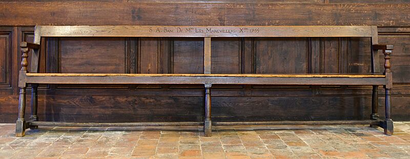 Banc Marguilliers eglise Saint-Ayoul Provins