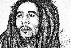 Archivo:Bob Marley sckech Por Daniel Alvarado Silvera