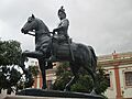 Estatua Capitan Alonso de Mercadillo a lomo de caballo en Loja